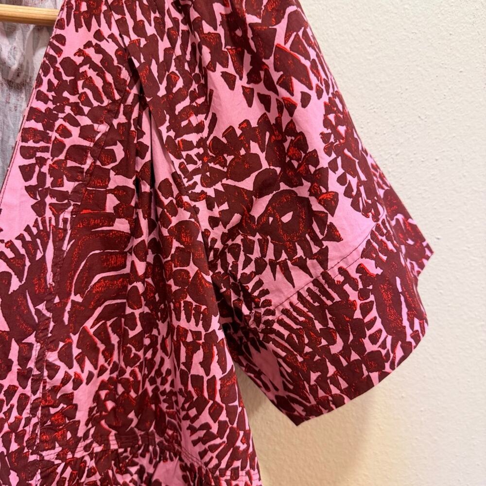 ALC Pink Floral Cotton Mini Dress 4 - Picture 7 of 14